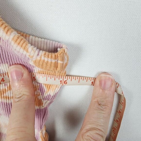 Christina Haack YFB Robbie Tie Dye Tank Size Medium Festival Hippie Racerback - Picture 7 of 8